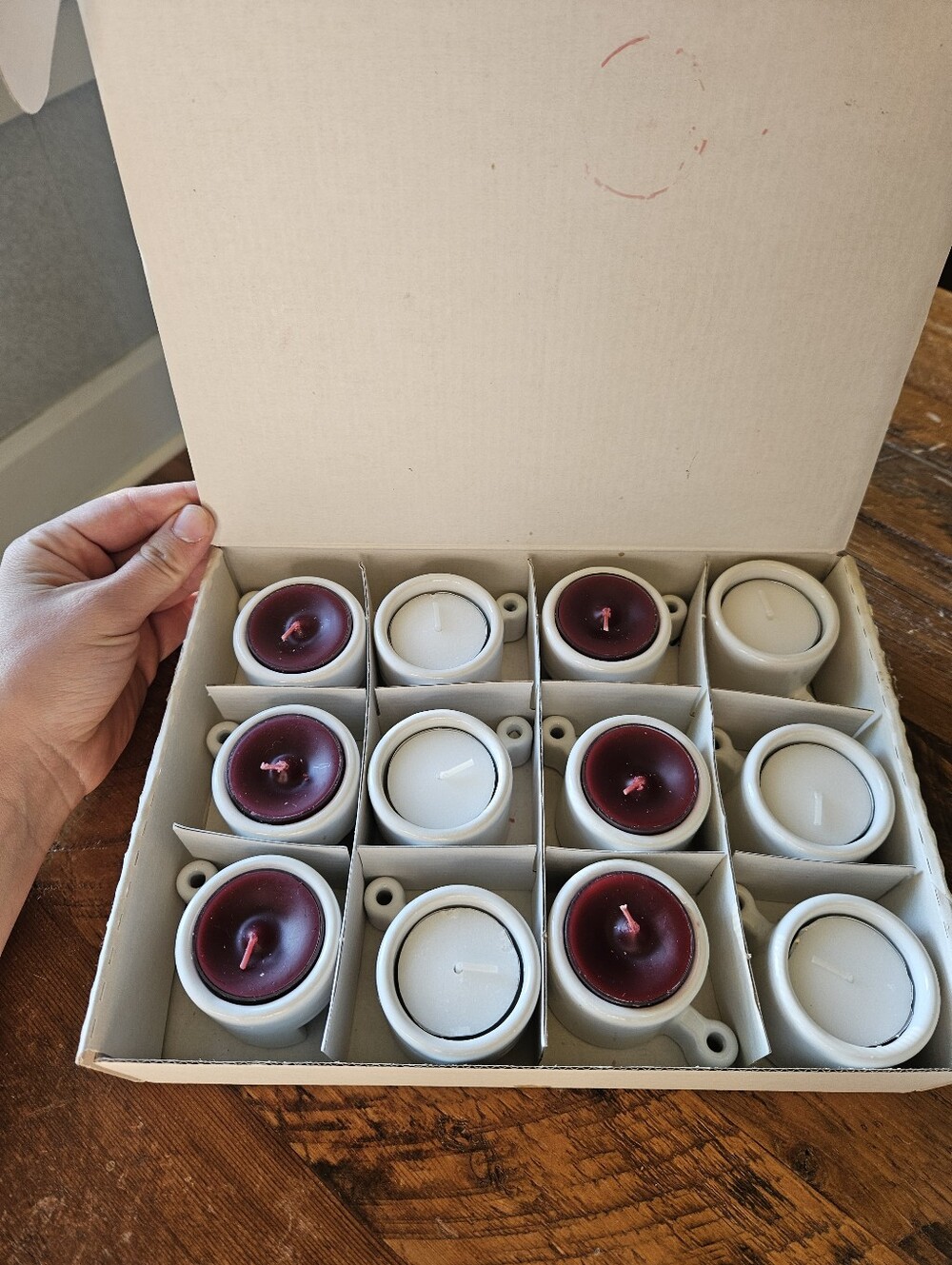 Vintage Ikea Interlocking White Ceramic Tealight Holders (1990s)